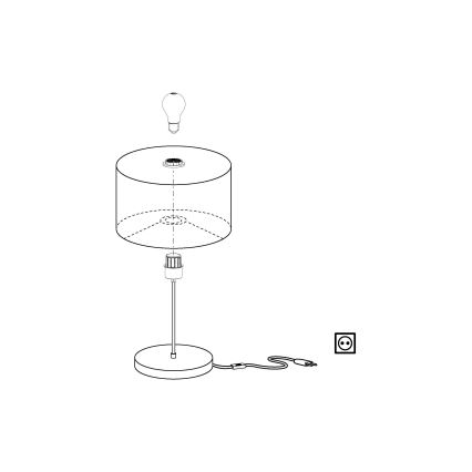 Eglo - Επιτραπέζιο φωτιστικό 1xE27/60W/230V