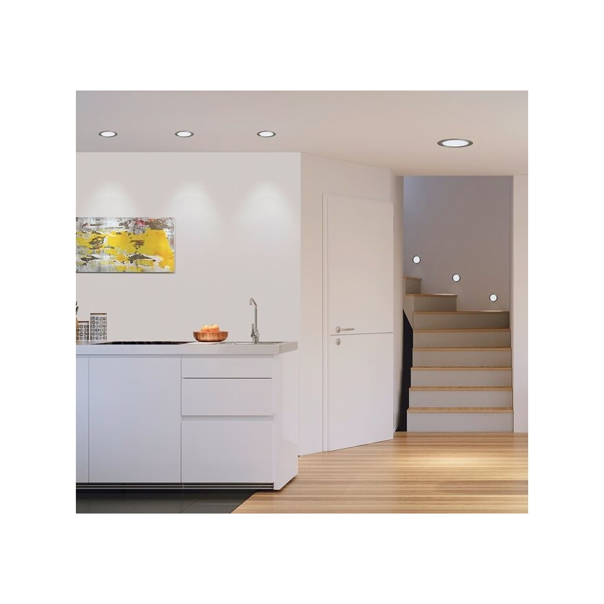 Eglo 31671 - LED εντοιχισμένο φωτιστικό οροφής FUEVA 1 LED/10,9W/230V Ø 17 cm