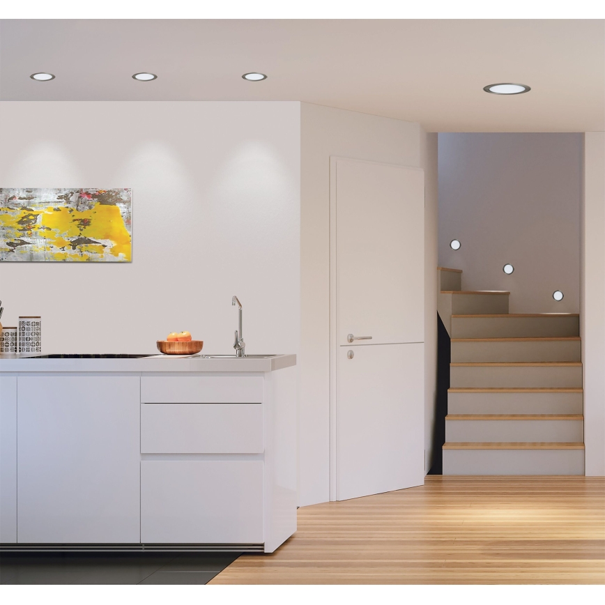 Eglo 31676 - Εντοιχισμένο φωτιστικό οροφής LED FUEVA 1 LED/18W/230V διάμ. 22,5 cm