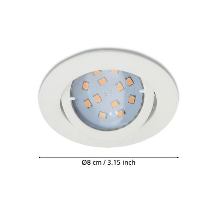 Eglo - ΣΕΤ 3x Κρεμαστό φως οροφής LED TEDO 3xGU10-LED/5W/230V