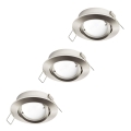 Eglo 31692 - Σετ 3x LED χωνευτό φωτιστικό TEDO 1xGU10/5W/230V