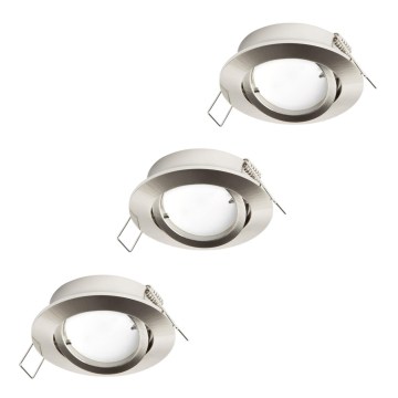 Eglo 31692 - Σετ 3x LED χωνευτό φωτιστικό TEDO 1xGU10/5W/230V