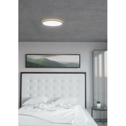 Eglo 31704 - LED RGBW Ρυθμιζόμενο φωτιστικό οροφής ROVITO-Z 1xLED/16,5W/230V 2700-6500K διάμ. 42 εκ. μαύρο + τηλεχειριστήριο