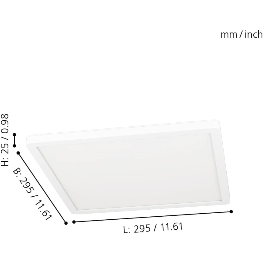 Eglo 31706 - LED RGBW Dimmable φωτιστικό οροφής ROVITO-Z LED/14,6W/230V 2700-6500K μαύρο