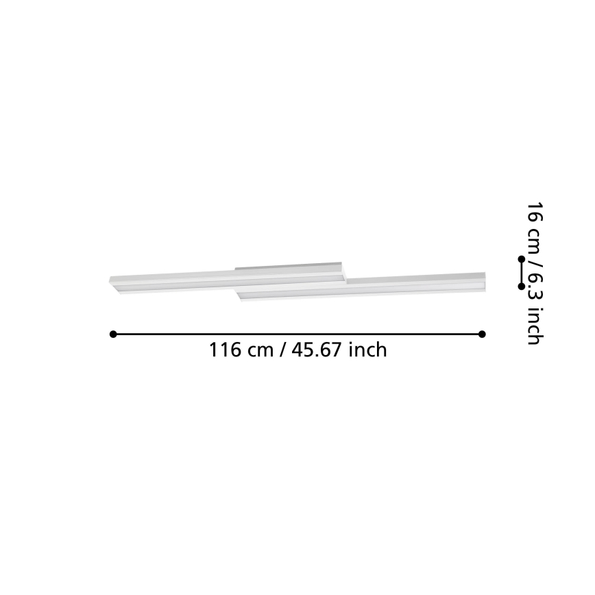 Eglo 31713 - LED RGBW Dimmable φωτιστικό οροφής SALITERAS-Z LED/20,4W/230V 2700-6500K λευκό