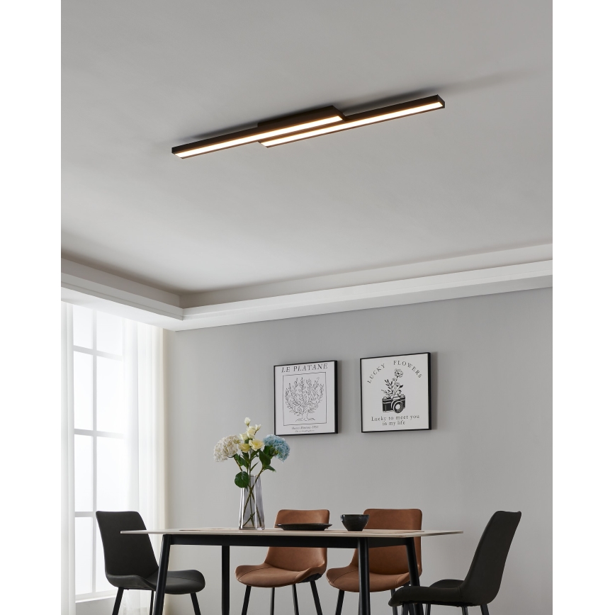 Eglo 31715 - LED RGBW Dimmable φωτιστικό οροφής SALITERAS-Z LED/20,4W/230V 2700-6500K μαύρο
