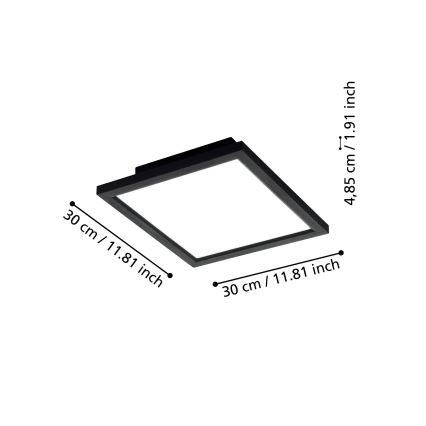 Eglo 31723 - LED Dimmable φωτιστικό οροφής SALOBRENA-Z LED/15,3W/230V 2700-6500K μαύρο