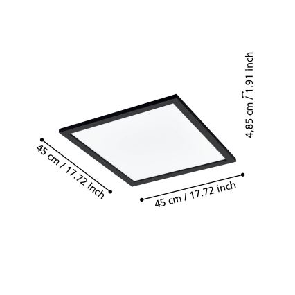 Eglo 31724 - LED Dimmable φωτιστικό οροφής SALOBRENA-Z LED/21,5W/230V 2700-6500K μαύρο