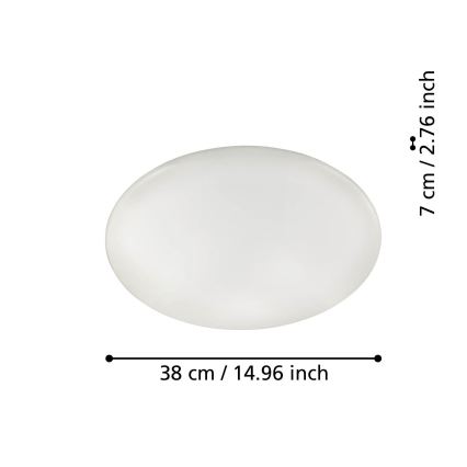 Eglo 31737 - LED Dimmable φωτιστικό οροφής TOTARI-Z LED/19,2W/230V 2700-6500K λευκό