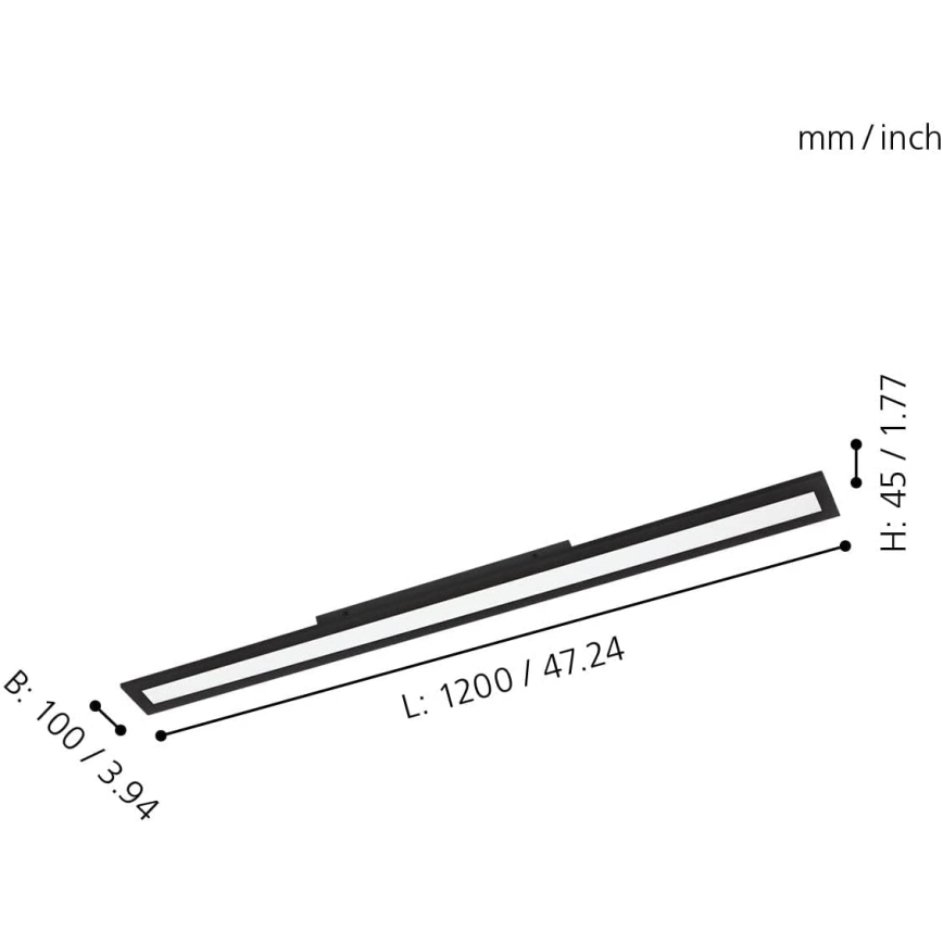 Eglo 31739 - LED Dimmable φωτιστικό οροφής SALOBRENA-Z LED/33,5W/230V 2700-6500K μαύρο