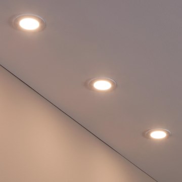 Eglo 31741 - ΣΕΤ 3x LED Dimmable χωνευτό φωτιστικό μπάνιου FUEVA-Z 1xLED/2,8W/230V 2700-6500K IP44 λευκό
