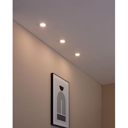 Eglo 31741 - ΣΕΤ 3x LED Dimmable χωνευτό φωτιστικό μπάνιου FUEVA-Z 1xLED/2,8W/230V 2700-6500K IP44 λευκό