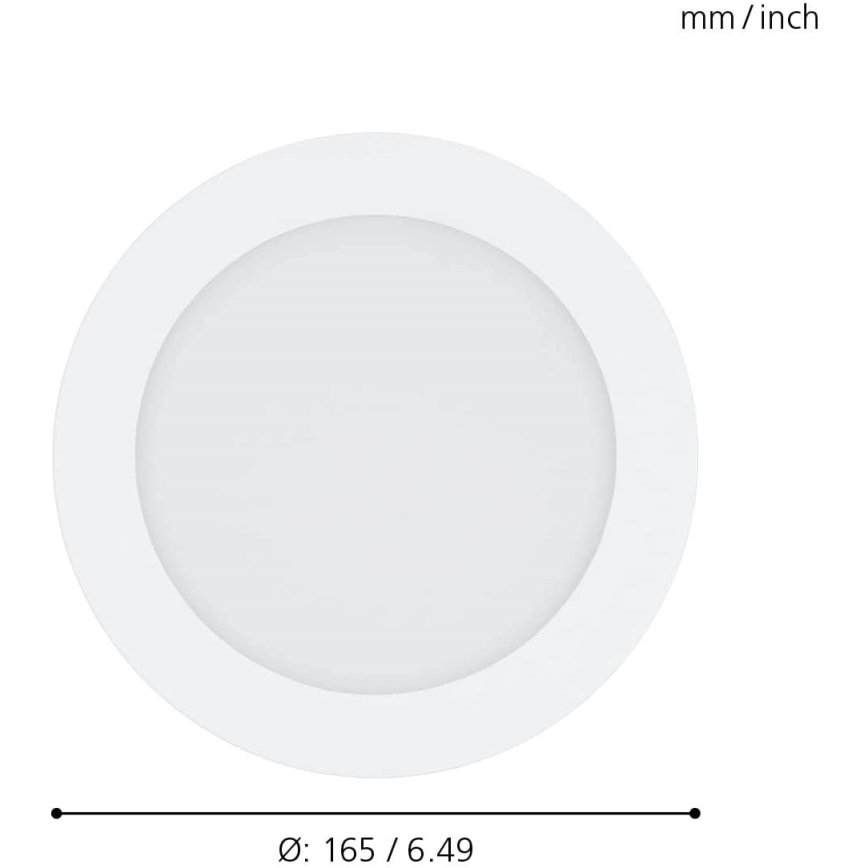 Eglo 31742 - LED Dimmable χωνευτό φωτιστικό μπάνιου FUEVA-Z LED/10,5W/230V 2700-6500K IP44 λευκό