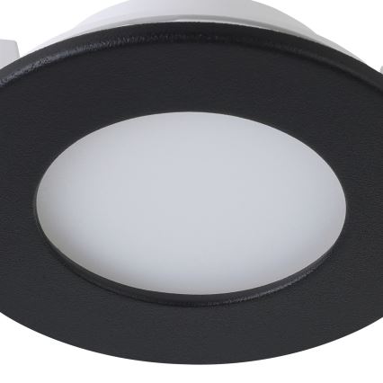 Eglo 31743 - ΣΕΤ 3x LED Dimmable χωνευτό φωτιστικό μπάνιου FUEVA-Z 1xLED/2,8W/230V 2700-6500 IP44 μαύρο