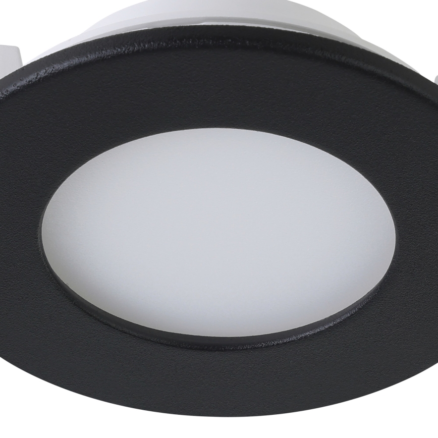 Eglo 31743 - ΣΕΤ 3x LED Dimmable χωνευτό φωτιστικό μπάνιου FUEVA-Z 1xLED/2,8W/230V 2700-6500 IP44 μαύρο