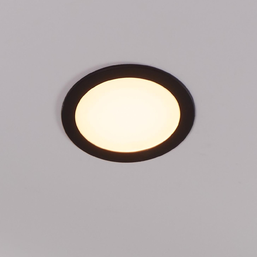 Eglo 31744 - LED Dimmable χωνευτό φωτιστικό μπάνιου FUEVA-Z LED/10,5W/230V 2700-6500K IP44 μαύρο