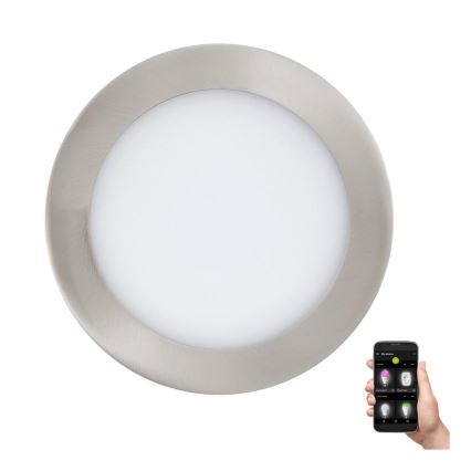 Eglo 31746 - Ρυθμιζόμενο LED εντοιχιζόμενο φωτιστικό μπάνιου FUEVA-Z LED/10,5W/230V 2700-6500K IP44 χρώμιο διάμ. 16,5 cm