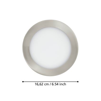 Eglo 31746 - LED Dimmable χωνευτό φωτιστικό μπάνιου FUEVA-Z LED/10,5W/230V 2700-6500K IP44 χρώμιο