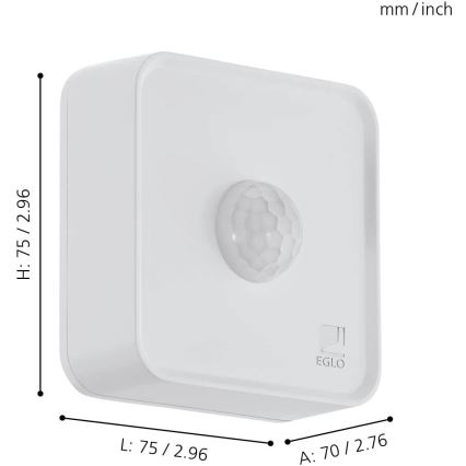 Eglo 31747 - Εξωτερικού χώρου αισθητήρας CONNECT-Z 3xAA IP44