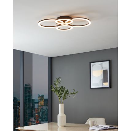 Eglo 31769 - LED Dimmable φωτιστικό οροφής PARRAPOS-Z LED/41W/230V 3000-6500K μαύρο