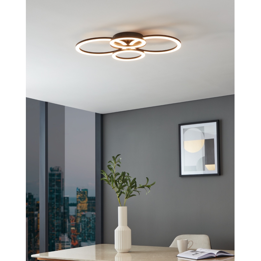 Eglo 31769 - LED Dimmable φωτιστικό οροφής PARRAPOS-Z LED/41W/230V 3000-6500K μαύρο