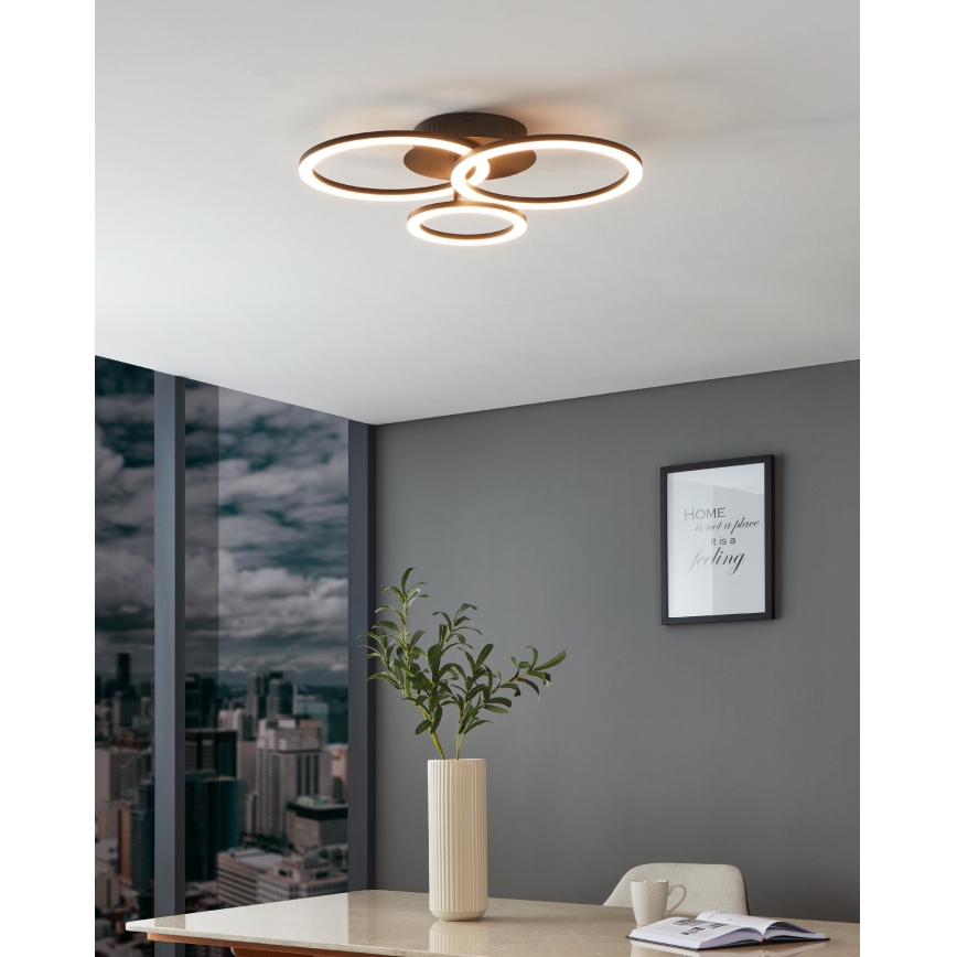 Eglo 31771 - LED Dimmable φωτιστικό οροφής PARRAPOS-Z LED/33W/230V 3000-6500K μαύρο