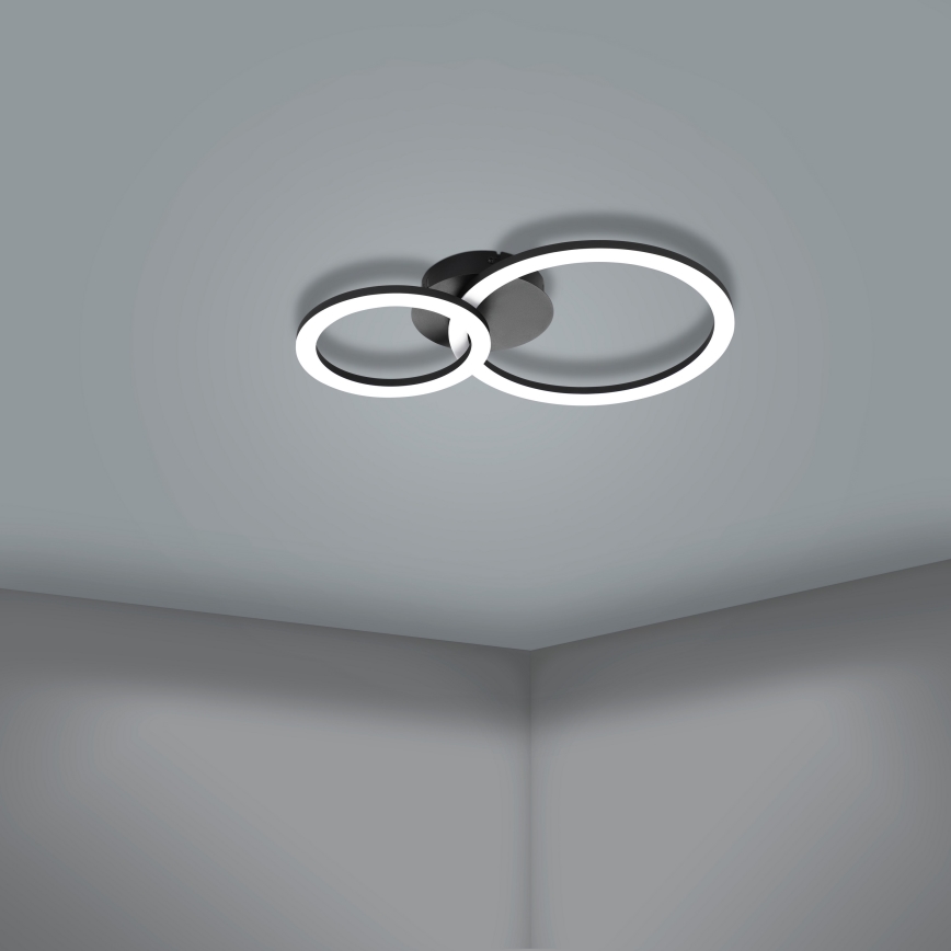 Eglo 31772 - LED Dimmable φωτιστικό οροφής PARRAPOS-Z LED/15W/230V 3000-6500K μαύρο