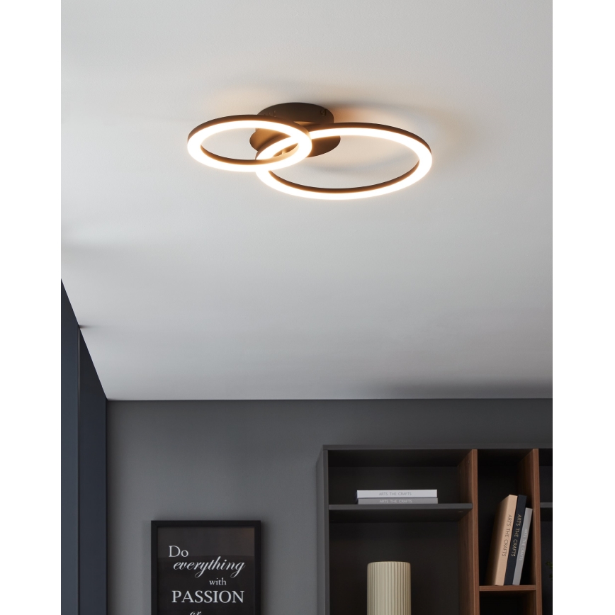 Eglo 31772 - LED Dimmable φωτιστικό οροφής PARRAPOS-Z LED/15W/230V 3000-6500K μαύρο