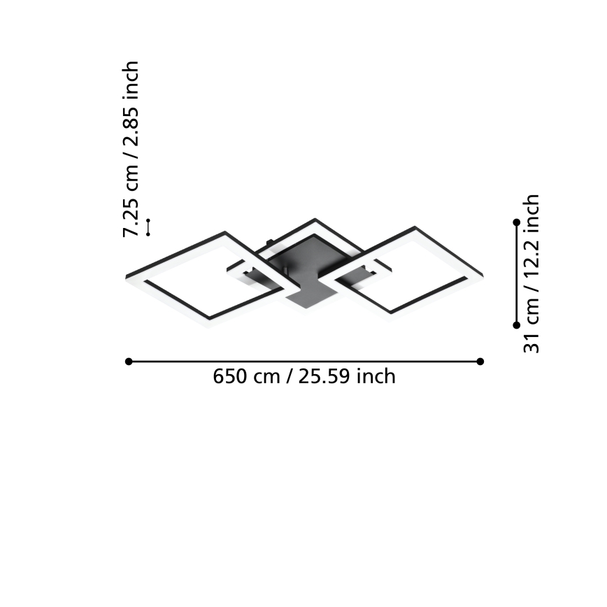 Eglo 31775 - LED Dimmable φωτιστικό οροφής PARANDAY-Z LED/32,4W/230V 3000-6500K μαύρο