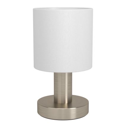 Eglo - Επιτραπέζιο φωτιστικό 1xE14/40W/230V λευκό/ματ χρώμιο