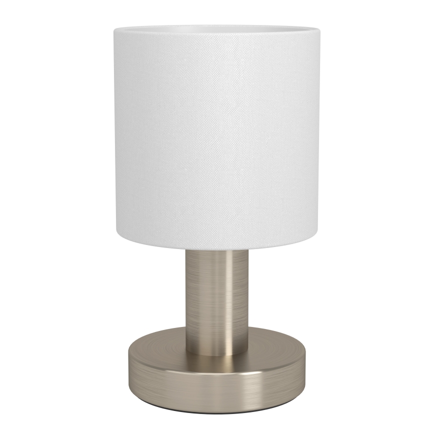 Eglo - Επιτραπέζιο φωτιστικό 1xE14/40W/230V λευκό/ματ χρώμιο