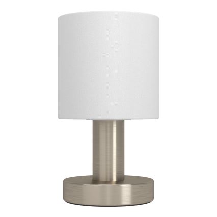 Eglo - Επιτραπέζιο φωτιστικό 1xE14/40W/230V λευκό/ματ χρώμιο