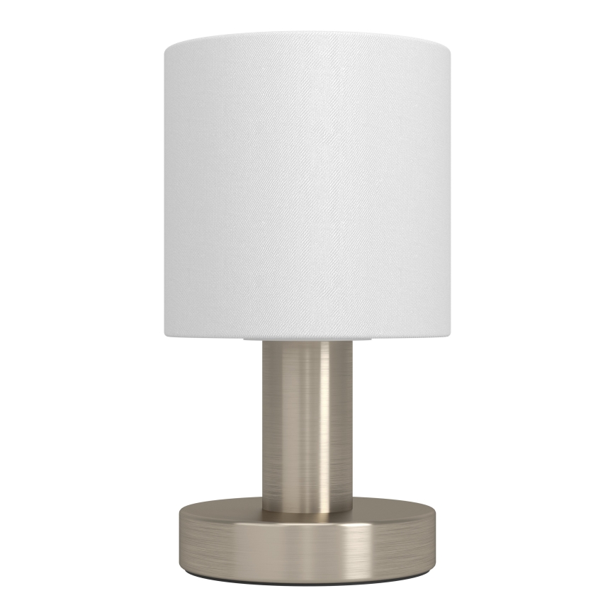 Eglo - Επιτραπέζιο φωτιστικό 1xE14/40W/230V λευκό/ματ χρώμιο