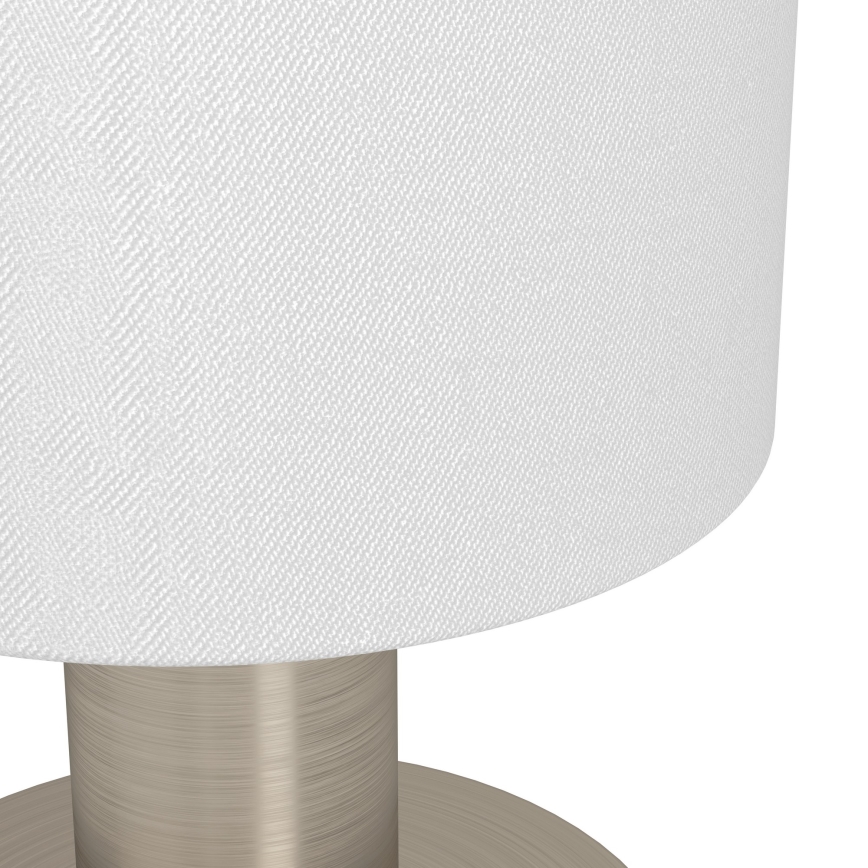 Eglo - Επιτραπέζιο φωτιστικό 1xE14/40W/230V λευκό/ματ χρώμιο