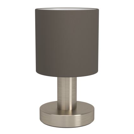 Eglo - Επιτραπέζιο φωτιστικό 1xE14/40W/230V καφέ/ματ χρώμιο