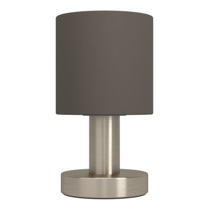 Eglo - Επιτραπέζιο φωτιστικό 1xE14/40W/230V καφέ/ματ χρώμιο