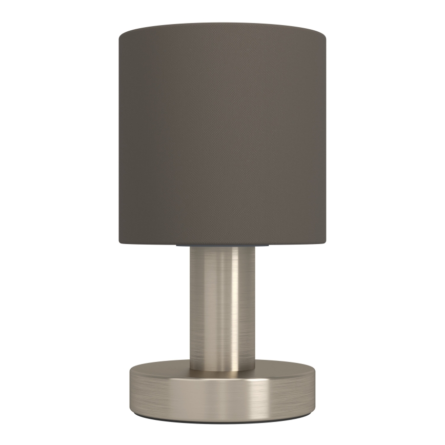 Eglo - Επιτραπέζιο φωτιστικό 1xE14/40W/230V καφέ/ματ χρώμιο