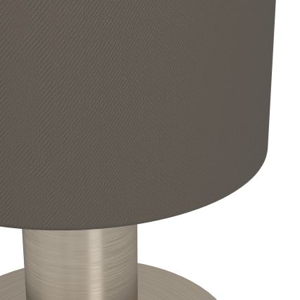 Eglo - Επιτραπέζιο φωτιστικό 1xE14/40W/230V καφέ/ματ χρώμιο