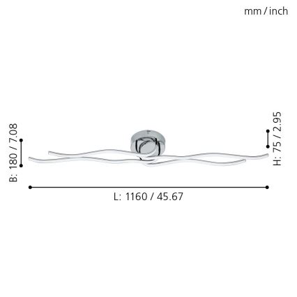 Eglo - Φως οροφής LED LED/40W/230V