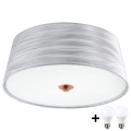 Eglo 32111- Φωτιστικό οροφής LED FONSEA 1 2xE27/9W/230V ασημί/χαλκός