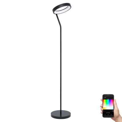 Eglo 32327 - Ρυθμιζόμενο επιδαπέδιο φωτιστικό LED RGBW MARGHERA-C LED/15,5W/230V 2700-6500K μαύρο