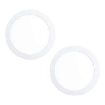 Eglo 32387 - Σετ 2 τεμαχίων LED χωνευτών φωτιστικών οροφής FUEVA LED/15,5W/230V