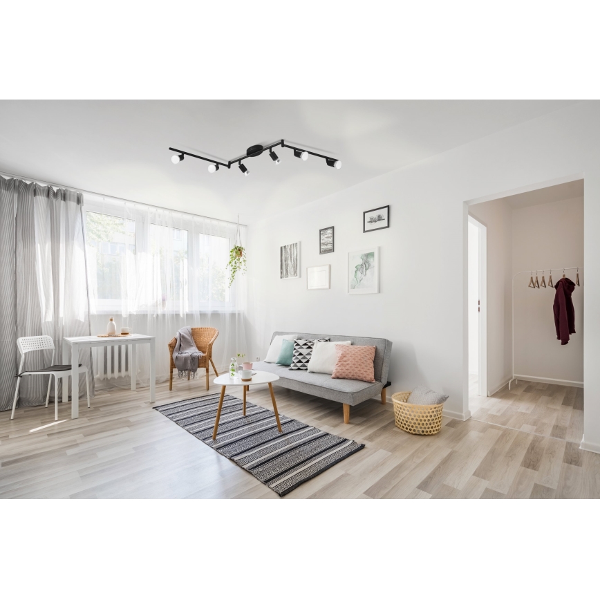 Eglo - LED Σποτ 6xGU10/2,8W/230V 3000K μαύρο