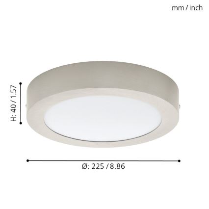 Eglo 32442 - Φωτιστικό οροφής LED FUEVA 1 LED/18W/230V διάμ. 22,5 cm