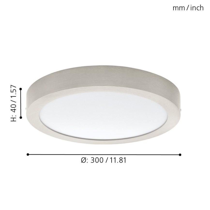 Eglo 32443 - Πλαφονιέρα FUEVA 1 LED/24W/230V Ø 30 cm