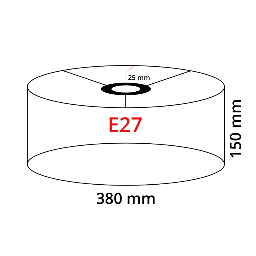 Eglo 32471 - Αμπαζούρ γενικής χρήσης TUNJA E27 διάμ. 38 εκ. λευκό