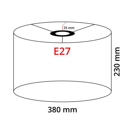 Eglo 32484 - Γενικό/Universal αμπαζούρ TUNJA E27 διάμετρος 38 cm γκρι