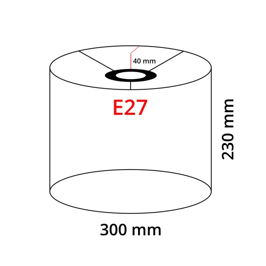 Eglo 32487 - Γενικό/Universal αμπαζούρ TUNJA E27 διάμετρος 30 cm λευκό