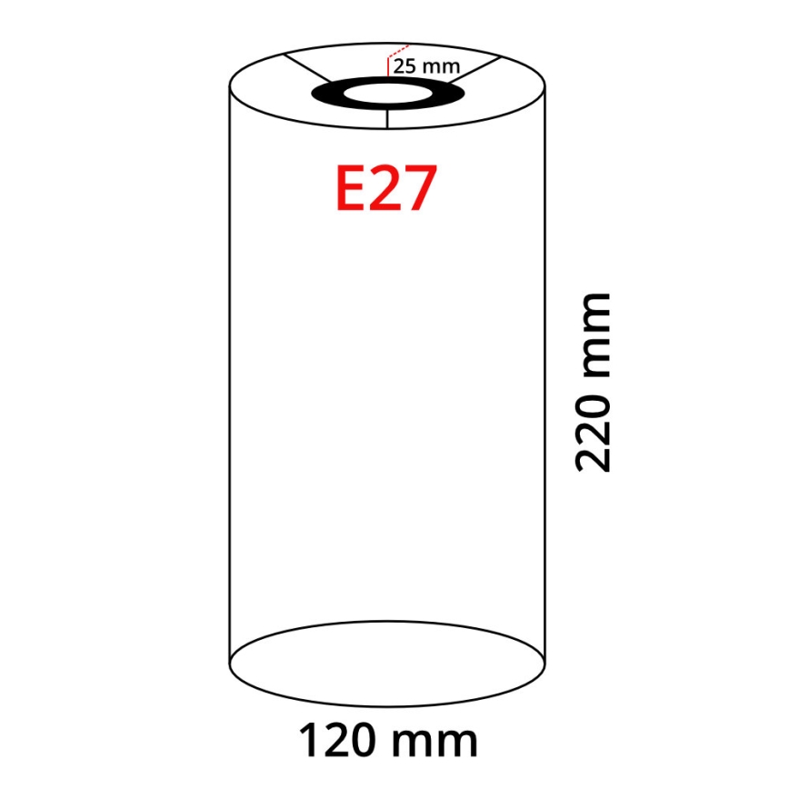 Eglo 32502 - Γενικό/Universal αμπαζούρ TUNJA E27 διάμετρος 12 cm καφέ