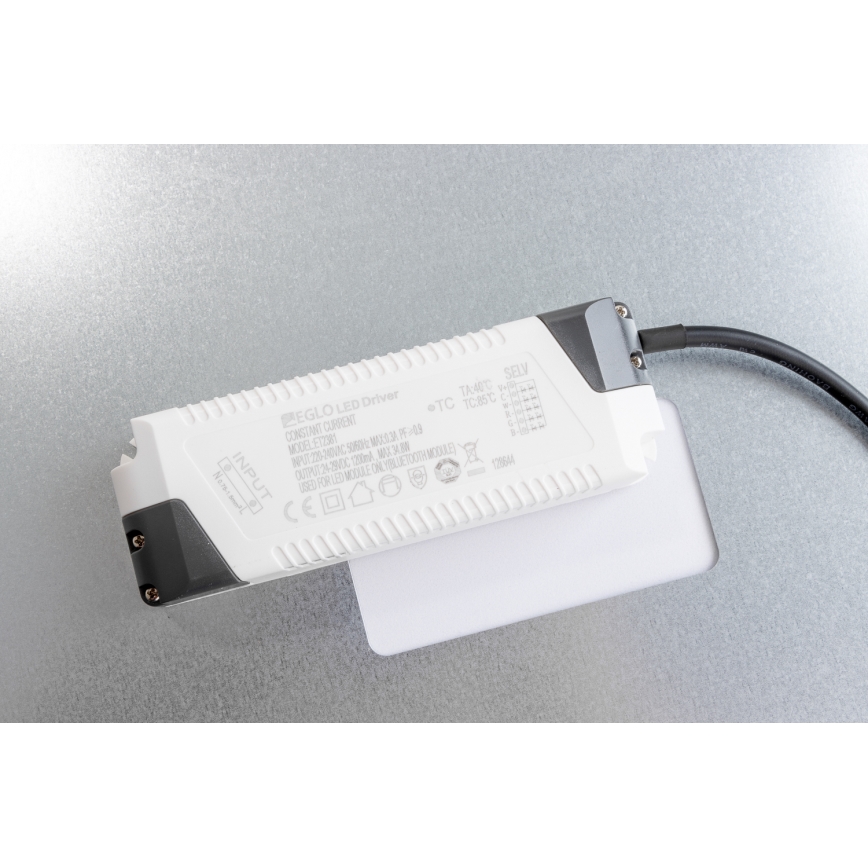Eglo 32547 - LED RGBW Dimming πλφονιέρα/χωνευτό πάνελ 2σε1 SALOBRENA-C LED/34W/230V λευκό 60x60 cm + τηλεχειριστήριο